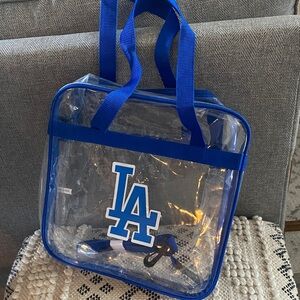 Clear Tote Bag with Blue LA Logo Go Dodgers!
